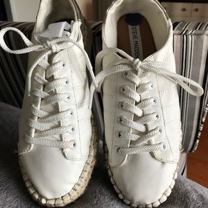 Steve Madden white leather sneakers